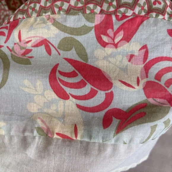 Mlle Gabrielle Boho Floral Midi Dress XL Embroidered 100% Cotton Cottagecore - Picture 6 of 11